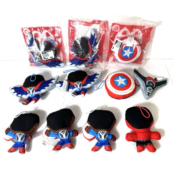 2024 McDonald's Captain America Brave New World Plush HAPPY MEAL Lot Of 11 Toys - Picture 2 of 13